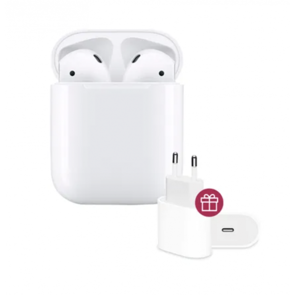 Наушники Apple AirPods с зарядным футляром (2-го поколения) + 2 подарка